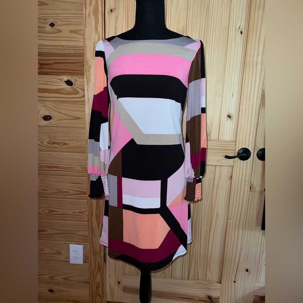 Eliza J block dress with zipper